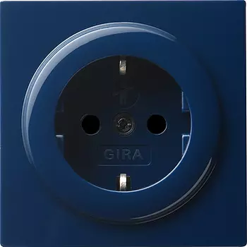 045346 Розетка с защитой от детей Синий Gira S-color
