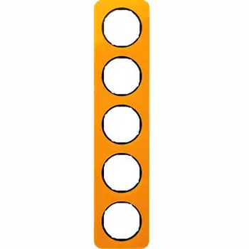 10152334 Рамка R.1 Оранжевый, черный 5-постовая Berker