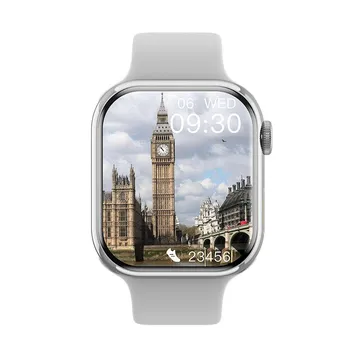 Новые умные часы для мужчин и женщин для Apple Series Watch 9, всегда отображающие температуру тела, BT Call NFC, умные часы для Apple Android чёрный