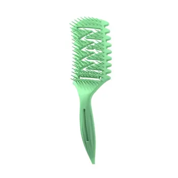 Curl Define Styling Brush Hollow Out Detangling Hair Brush Женская расческа для вьющихся мокрых спутанных волос Парикмахерские инструменты для укладки волос розовый