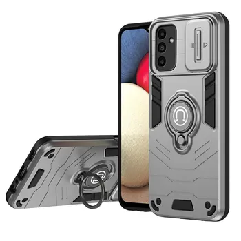 Противоударный защитный чехол KEYSION для Samsung A16 5G, силиконовый чехол + защитное кольцо для камеры из поликарбоната, чехол-подставка для телефона Galaxy A16 4G 5G for Samsusng A16 синий