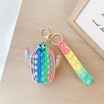 Nikitas Push Bubble Сенсорные игрушки Мини-кошелек Детская сумка Силиконовый кошелек для монет One Size