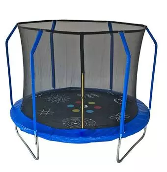 Батут 6FT 1,83м SportElite GAME фиберглас с принтом, защитной сеткой внутрь FR-50-6FT