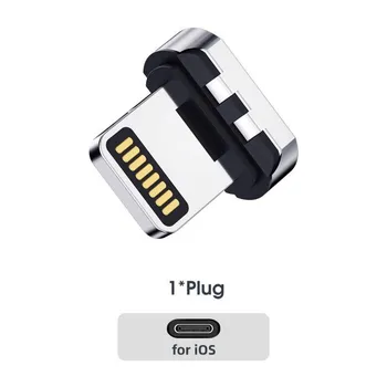Кабель HdoorLink USB C PD 65 Вт, магнитный кабель USB типа C, кабель USB C к Lightning для iphone 15, 14, 13, 12, 11, магнитный кабель для телефона Samsung type-c plug чёрный