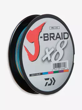 Шнур DAIWA J-Braid x8 300м Multicolor 0,18мм 12кг, Мультицвет