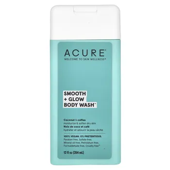 ACURE, Гель для душа, Гладкость и сияние, Кокос и кофе, 12 жидких унций (354 мл)