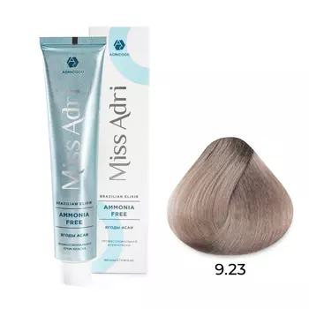 ADRICOCO, Крем-краска для волос Miss Adri Brazilian Elixir Ammonia Free 9.23