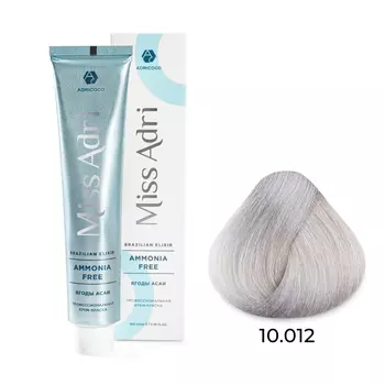 ADRICOCO, Крем-краска для волос Miss Adri Brazilian Elixir Ammonia Free 10.012