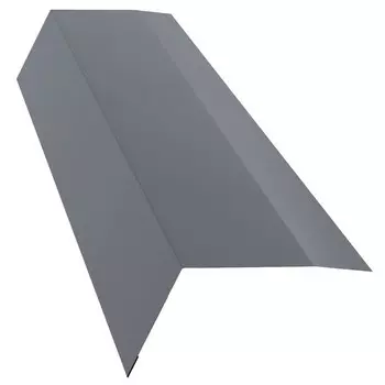 Планка карнизная Grand Line Pe Ral 9006 100х65 мм резка