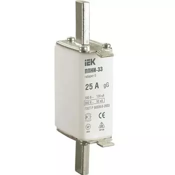 Плавкая вставка предохранителя IEK DPP20-025 ППНИ-33 габарит 0 25А