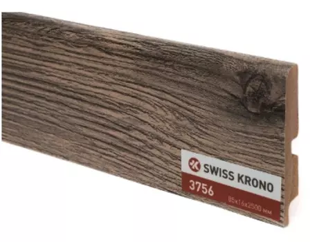 Плинтус МДФ Kronopol P85 3756 merlot platan 2500х85х16 мм