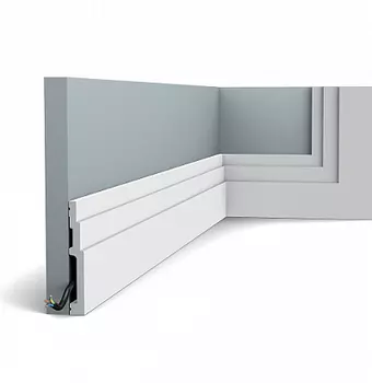 Плинтус напольный Orac Decor Sх180 Modern 2000х120х16 мм с кабель-каналом