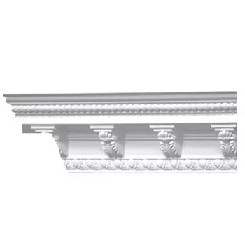 Плинтус потолочный полиуретановый Decomaster 95308 2400х135х135 мм