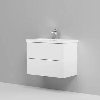 Тумба с раковиной Am.Pm Gem 75 белый, глянец 2 ящика