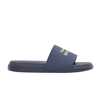 Шлепанцы Alexander McQueen Logo Pool Slides 'Navy', синий