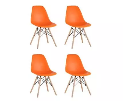 Стул DSW оранжевый x4