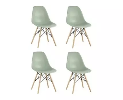Стул DSW серо-зеленый x4