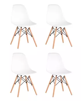 Стул Eames Style DSW белый x4 (разборный каркас)