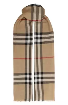 Палантин из шерсти и шелка Burberry