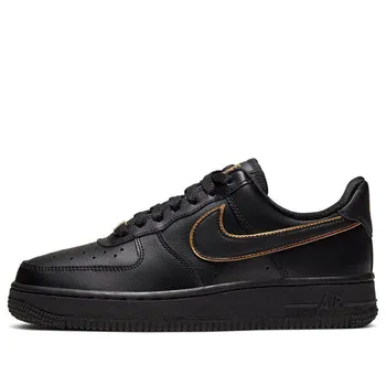 Кроссовки air force 1 low '07 essential 'black gold swoosh' Nike, черный