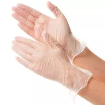 Перчатки одноразовые прозрачные (размер XL, 50 пар) DELTAGRIP Vinyl GWARD VNLTRS10