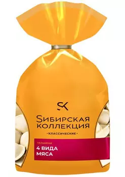 Пельмени Сибирская Коллекция 4 вида мяса 700г