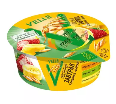 Продукт Velle Овсяный завтрак клубника/банан 175г