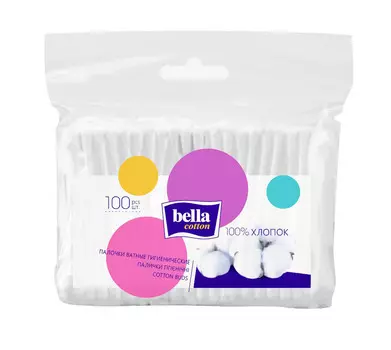 Палочки ватные Bella 100шт пак