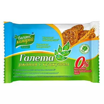 Печенье галета Баланс калорий ржаная с кунжутом 45г