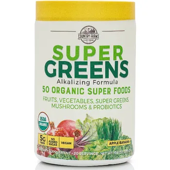 Мультивитамин Country Farms Super Greens Natural Flavor яблоко, банан, 310мл