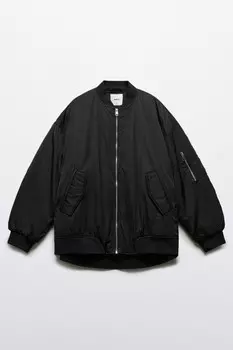 Куртка-бомбер oversize на утеплителе