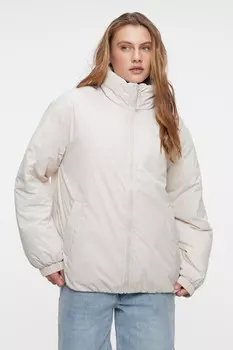 Куртка oversize утепленная с воротником-стойкой