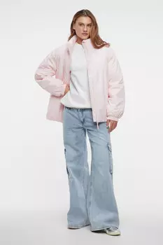 Куртка oversize утепленная с воротником-стойкой