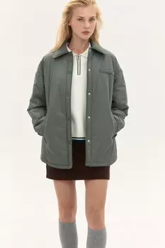 Куртка-рубашка oversize на утеплителе