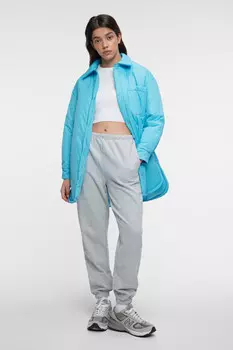 Куртка-рубашка oversize утепленная с нагрудным карманом