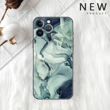 Чехол для Apple iPhone 11 13 12 14 Pro 7 Plus XR X XS Max 6 6S 13Pro SE 2022 черный силиконовый чехол для телефона с мраморным узором iPhone 14 Pro Max