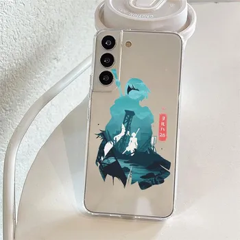 Аниме Genshin Impact Прозрачный чехол для Samsung Galaxy S22 S20 FE S21 S10 S9 Plus Note 20 Ultra 10 Lite Прозрачный чехол для телефона Samsung S22 Ultra 5G