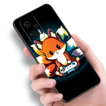 Чехол для телефона с милым мультяшным лисом для Xiaomi POCO F2 F3 M2 M3 M4 X3 X4 Pro NFC F4 GT 5G F1 X2 C3 C31 C40 M5S, мягкий черный чехол из ТПУ Xiaomi POCOphone F1