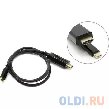 Кабель-адаптер USB 3.1 Type-Cm -- HDMI A(m) 3840x2160@30Hz, 1m VCOM CU423C