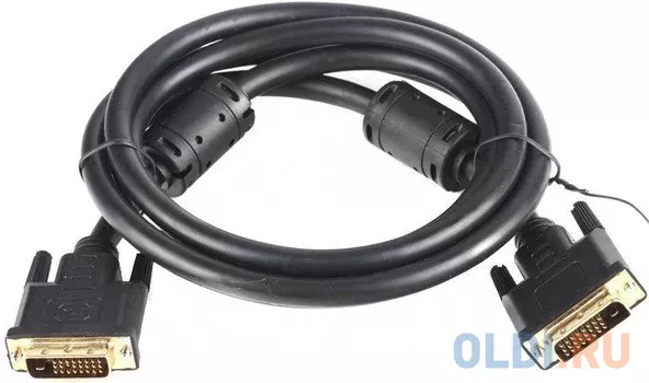 Кабель DVI 1.8м VCOM Telecom VDV6300-1.8M круглый черный