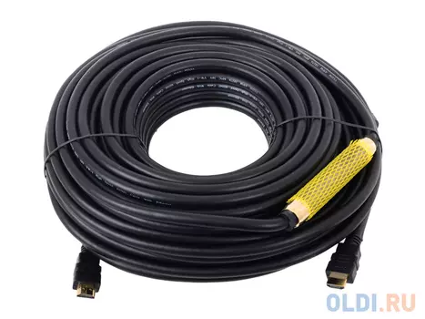 Кабель VCOM HDMI 19M/M ver:1.4+3D, 30m, позолоченные контакты, 2 фильтра
