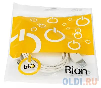 Кабель miniUSB USB 2.0 1.8м Bion BXP-CC-USB2-AM5P-018 круглый белый
