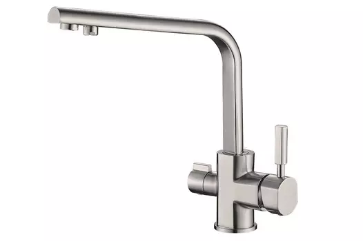 Смеситель для кухни Zorg, SH 909 SATIN с подключением фильтра, сатин
