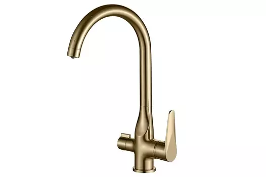 Смеситель для кухни Zorg, SH 910 BRONZE с подключением фильтра, бронза