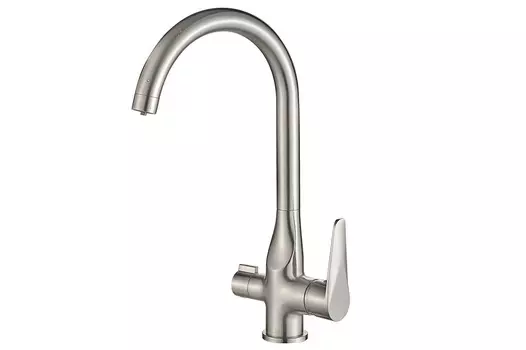 Смеситель для кухни Zorg, SH 910 SATIN с подключением фильтра, сатин