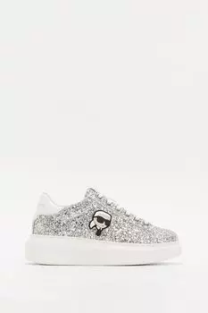 Кеды с логотипом и блестками Karl Lagerfeld