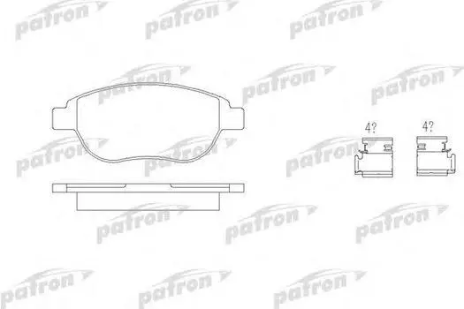 КОЛОДКИ ТОРМОЗНЫЕ ДИСКОВЫЕ ПЕРЕДН CITROEN: BERLINGO 05-, BERLINGO ФУРГОН 00-, C3