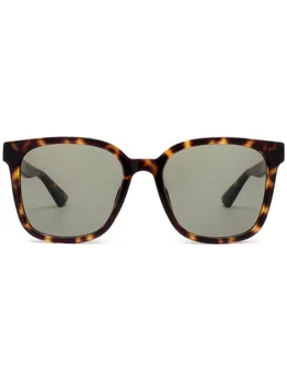 Солнцезащитные очки в квадратной оправе Gucci Eyewear, коричневый