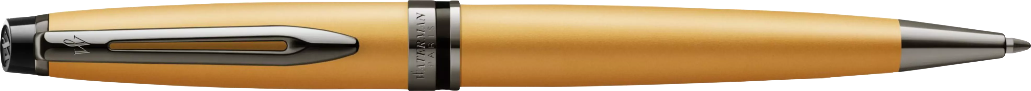 Ручка шариковая автомат Waterman Expert DeLuxe, синий, лак, латунь, нержавеющая сталь, рутений, подарочная упаковка (2119260)