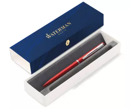 Ручка шариковая автомат Waterman Graduate Allure Red CT, синий, лак, латунь, подарочная упаковка (2068193)